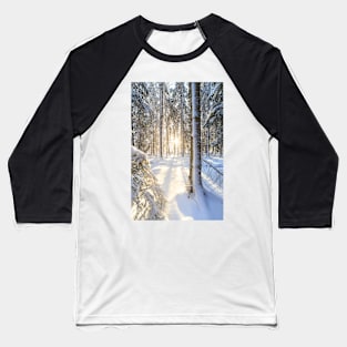 Sunshine in winter forest Baseball T-Shirt